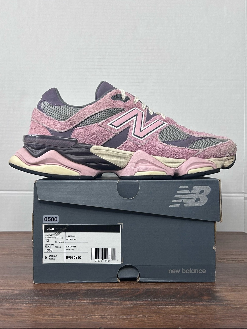 New Balance 9060 Pink Lavender Grey Black M12/W13.5